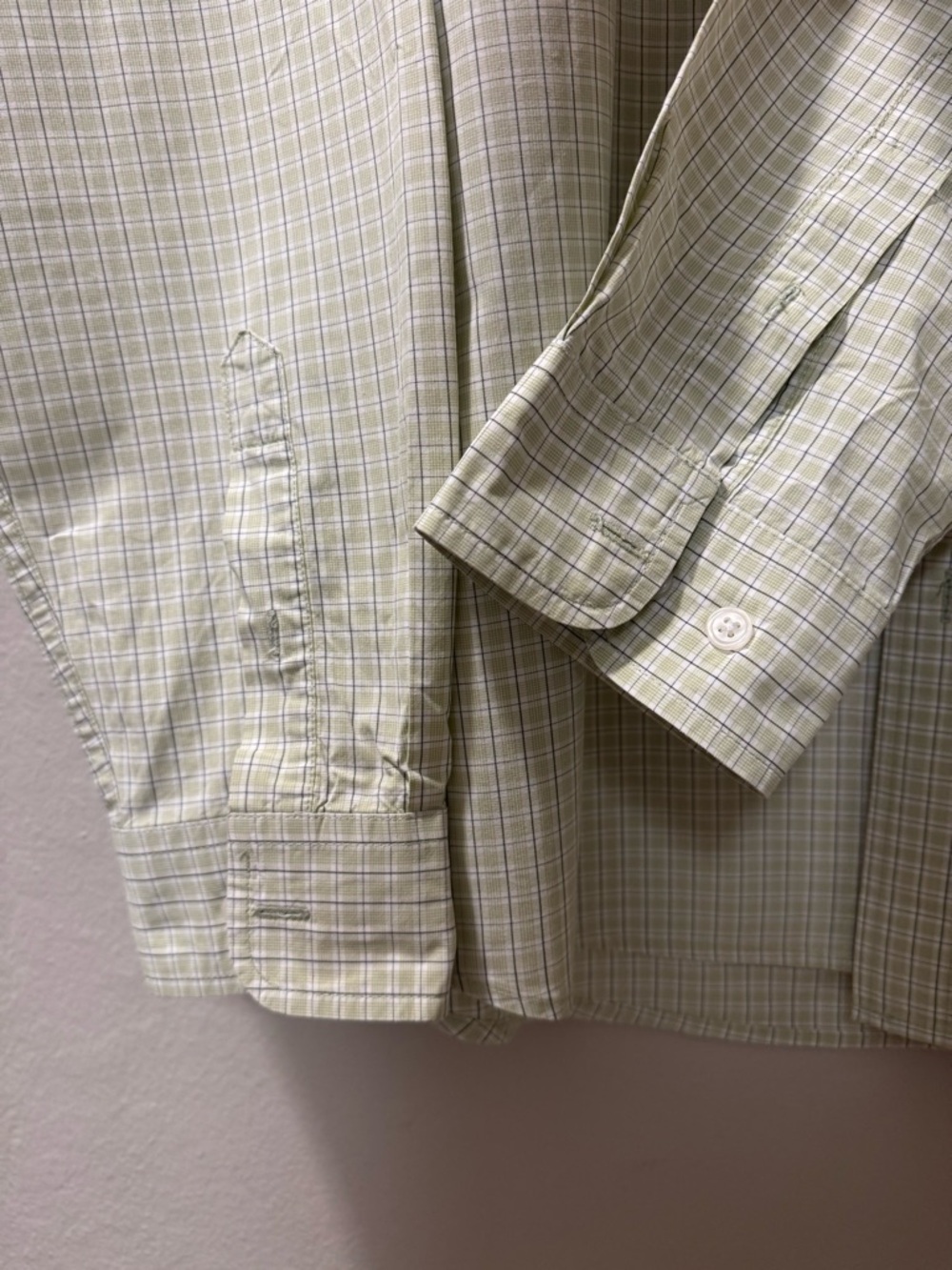 Eddie Bauer Light Green Plaid Long-Sleeve Shirt - Picture 7 of 12